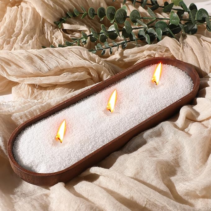 MTLEE Pearled Candle 4.4 lb Orange Scented Sand Candle Wax Kit Valentines Day Gift for Women Lover with Wrap Box 100 Wicks White Beaded Wax Gift Set for Valentine's Day Wife Couples Mother Friends