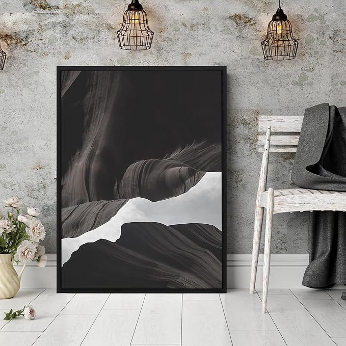 PIXY CANVAS Floater Frame 11x14 for 1-1/2 (1.5) inch Deep Canvas Paintings/Canvas Prints/Wood Canvas Panels/Wall Art/Wall Decor/Home Decor/Artwork (Black, 11 x 14 inch, Portrait)