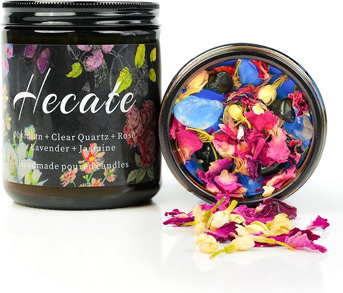 Hecate Scented Candle, Altar, Lavender Devotional Candle, Incense, Meditation, Rituals, Large Votive. (Hecate)