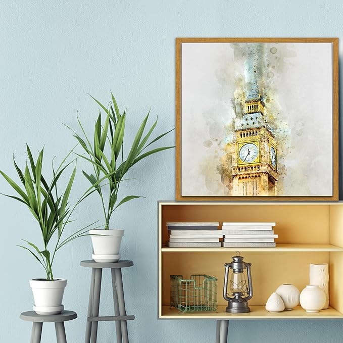 Pixy Canvas Floater Frame 16x16 for 1-1/2 (1.5) inch Deep Canvas Paintings/Canvas Prints/Wood Canvas Panels/Wall Art/Wall Decor/Home Decor/Artwork (Natural Oak, 16 x 16 inch, Square)