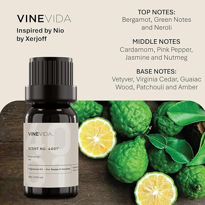 VINEVIDA [32oz] Nio Fragrance Oil for Candle Making - Natural Candle Oil Scents - Soap Making Essential Oil - Made in USA