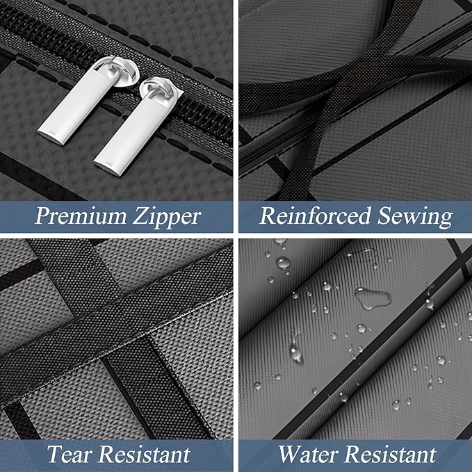 12Pack Extra Large Heavy Duty Moving Bags with Zippers & Reinforced Handles Heavy-Duty Storage Totes – Moving Boxes for Clothes, College Supplies, and Moving – Waterproof & Foldable (Extra Large)