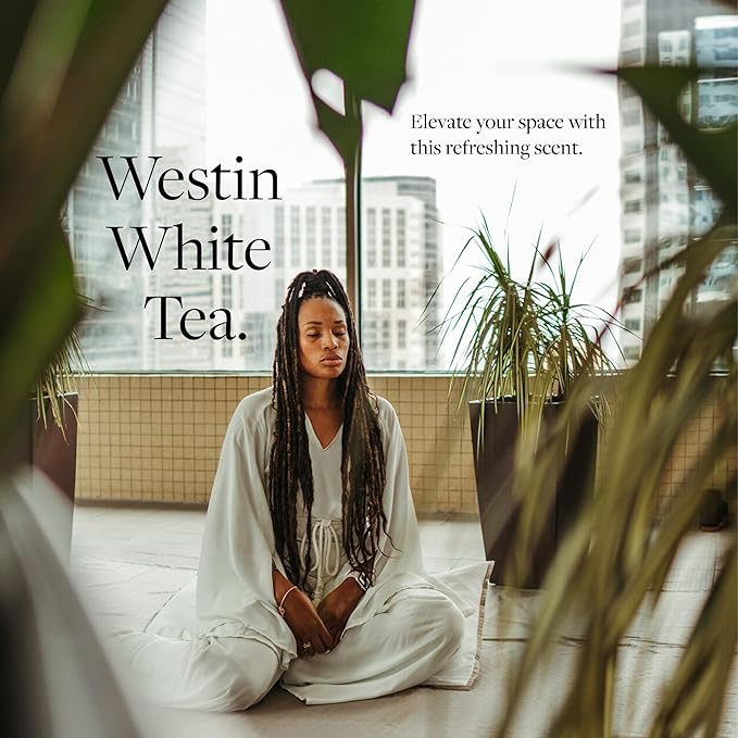 Westin White Tea Candle in a Tin - Hand-Poured, Soy Candle in Tin - Signature White Tea Scent - 4 oz. - Set of 3