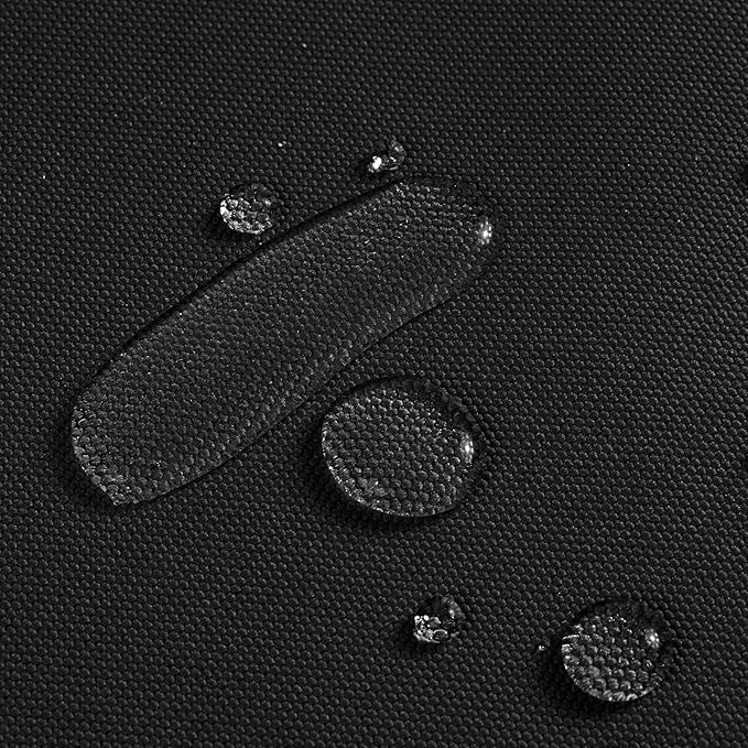1200D Thicken Waterproof Canvas Fabric by The Yard 58" W Water-Resistant Polyester Fabric Heavy Duty Outdoor Upholstery Material for Chair Patio Cushion Furniture Cover Sewing DIY, 15 Yards Black