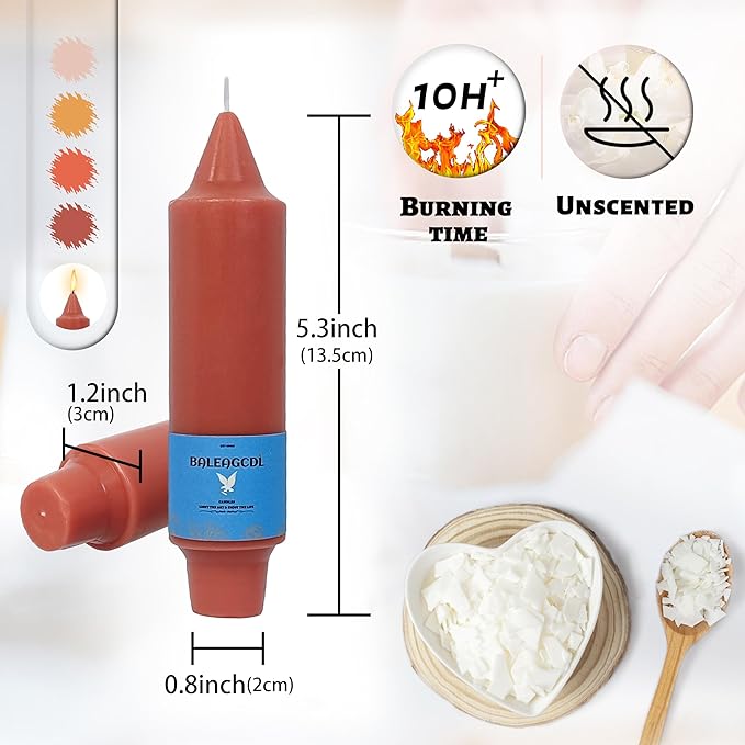 Handmade Unscented Twisted Gradient Orange Taper Candles Long Lasting Smokeless Smooth Flame Candles 5 Inch Tall Elegant Candlesticks for Home Décor