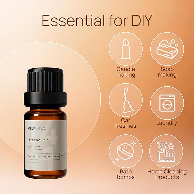 VINEVIDA [0.33oz] Scent No.1118 Fragrance Oil - Natural, USA-Made - for Candle and Soap Making