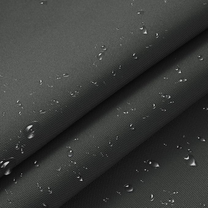1200D Thicken Waterproof Canvas Fabric by The Yard 58" W Water-Resistant Polyester Fabric Heavy Duty Upholstery Material for Outdoor Indoor Marine Awning Tent Boat Chairs DIY, 8 Yards Grey