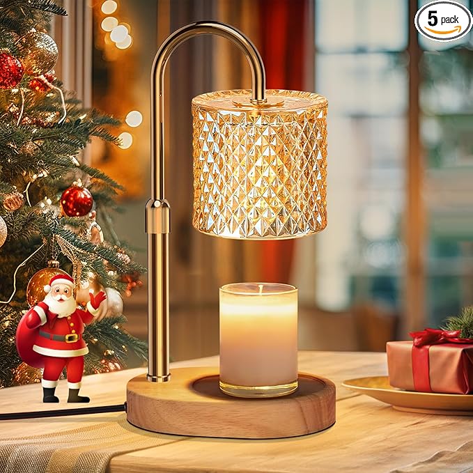 seenlast Electric Candle Lamp Warmer with Timer Dimmer Adjustable Height,Gifts for Women and Men,Vintage Home Decor