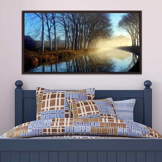 PIXY CANVAS Floater Frame 24x36 for 1.5 inch Deep Canvas Paintings/Canvas Prints/Wood Canvas Panels/Wall Art/Wall Decor/Home Decor/Artwork (Dark Walnut, 24 x 36 inch, Landscape)