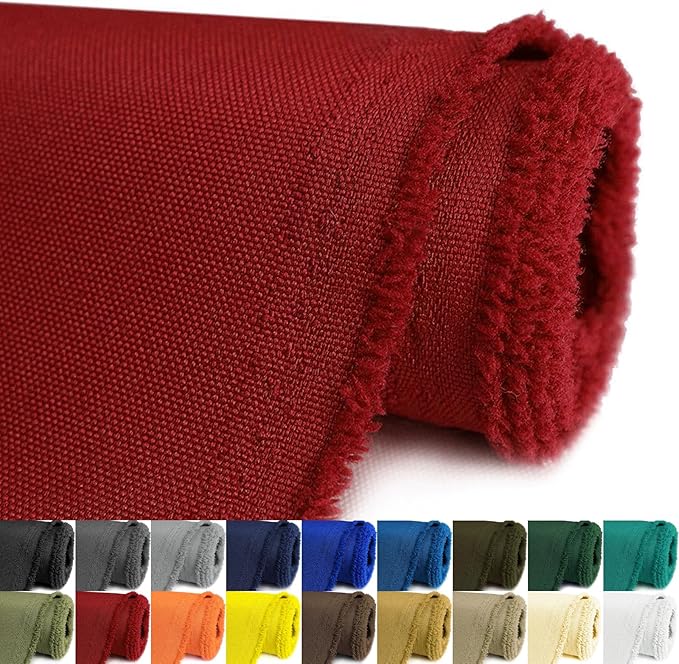 Waterproof Canvas Fabric by The Yard 58inch 600D Upholstery Material Polyester Fabric Outdoor Water Resistant Fabric for Sewing Chair Patio Cushion Purse Bag Interior, 12 Yard Red