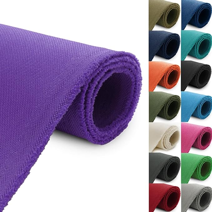 Thickened Waterproof Canvas Fabric by The Yard, 1200D 58" W Outdoor Upholstery Material Heavy Duty Fabric Water Resistant Sewing Material for Chair Patio Cushion Purse Bag, 10 Yard Purple