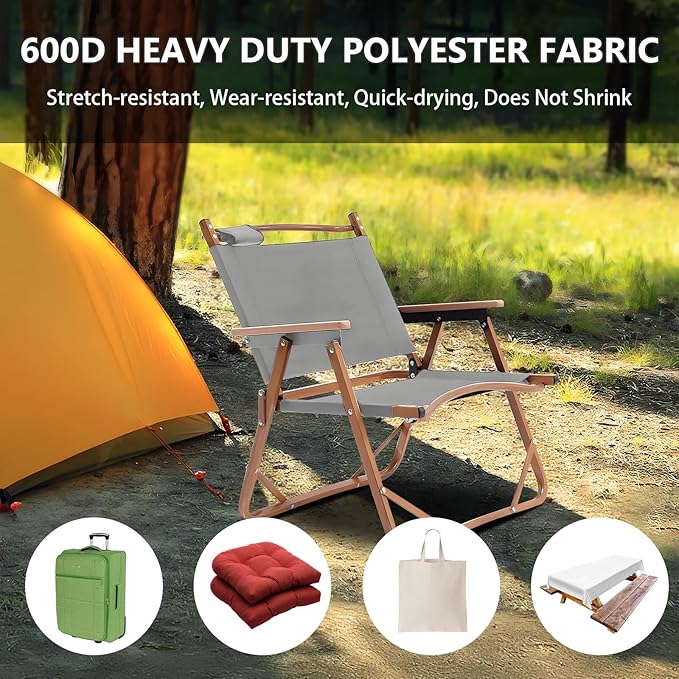 Konelia Waterproof Canvas Fabric by the Yard Outdoor Upholstery Fabric 600D Cordura Polyester Fabric Water Resistant Sewing Fabric for Chair Patio Cushion Purse Tote Bag Interior 1 Yard Silver Grey
