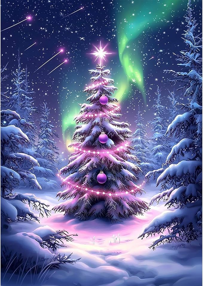 Genius maker Christmas Tree Diamond Painting Kits for Adults, 5D Diamond Art Kits for Adults Beginners, DIY Full Drill Gem Art Diamonds Painting Pictures Crafts Kit for Home Wall Decor 12x16inch