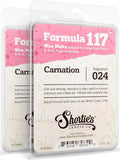 Shortie's Candle Company Pure Carnation Wax Melts Multi Pack - 2 Highly Scented 3 Oz. Bars (6 Oz. Total) - Made with Essential & Natural Oils - Flower & Floral Air Freshener Cubes Collection