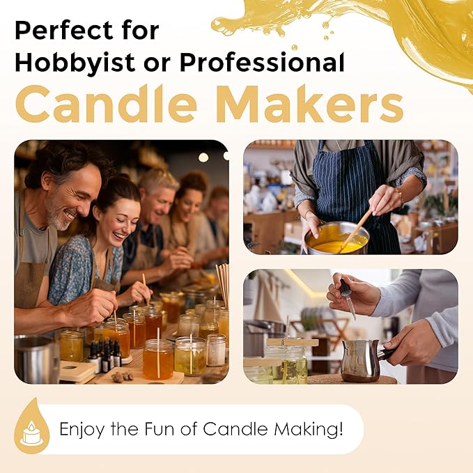 Ivory Liquid Candle Dye (1 oz) - Made in the USA - Safe and Easy to Use - Pure and Simple Ingredients - Candle Making Supplies for Soy, Paraffin, Palm or Gel Wax - 10 Vibrant Colors to Choose from