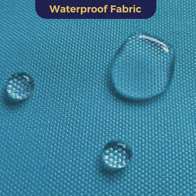 Foreate Waterproof Canvas Fabric by The Yard 600D Upholstery Fabric for Chairs 58" Wide Indoor Outdoor Water Resistant Canvas Polyester Material Sewing DIY Cloth, 3 Yards Cyan Blue