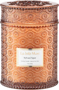 LA JOLIE MUSE Sylvan Figue Candle | Fig Leaf, Red Berries, Sandalwood | 19 oz Large Wooden Wick Candle | Natural Soy Wax | 90 Hours Clean Burn | Gift-Ready for Hosts | Elegant Home Décor