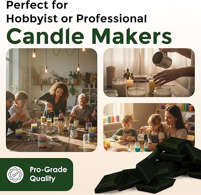 Christmas Green Candle Dye - Made in The USA - Premium Colorants - Highly Concentrated - Popular Colors for Paraffin or Soy Wax - Great for Professionals or Hobbyist - 50 Dye Chips