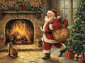 IMLQJES Diamond Art Kits for Adults Santa - Christmas Diamond Painting Santa Claus Carrying Bag Full Drill Square Rhinestone Cross Stitch Embroidery Diamond for DIY Wall Decor 10x12 Inch