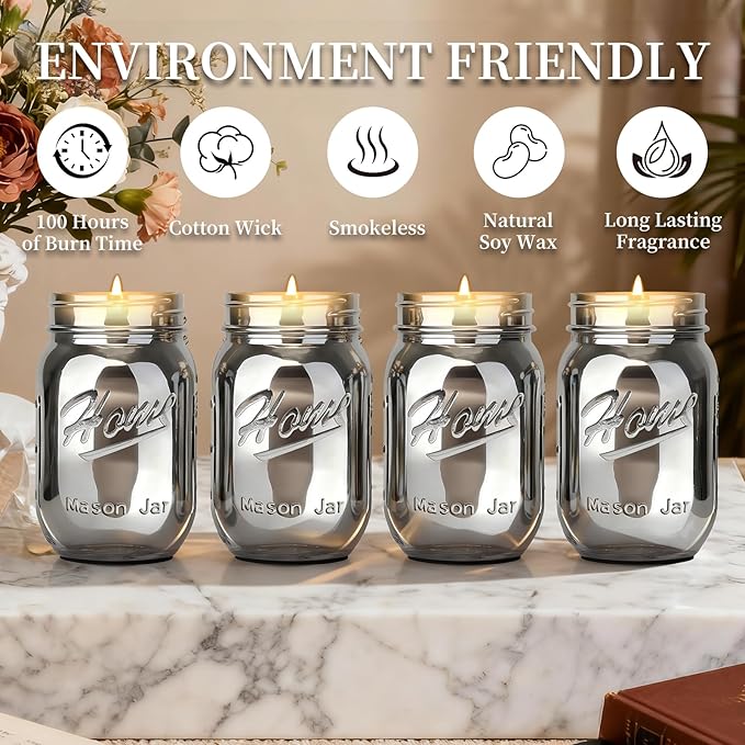 Scented Candle Smoke Gray Sands Scented, Classic 22oz Large Jar Single Wick Candle, Over 110 Hours of Burn Time, Perfect for Creating Relaxing Atmosphere (Lavender)
