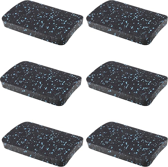Heavy Duty Treadmill Mat Pads - 12 PCS 0.55" Thick Rubber Isolation Pads - Complete Home Gym Floor Protection for Rowers, Treadmills, and Heavy Weight Stacks