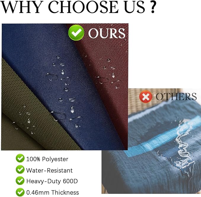Waterproof Canvas Cloth Fabric by The Yard 60" W 600D Oxford Polyester Upholster Fabric Water Resistant Material for Outdoor Furniture Chair Cushion Cover DIY Sewing (1 Yards, Army Green)