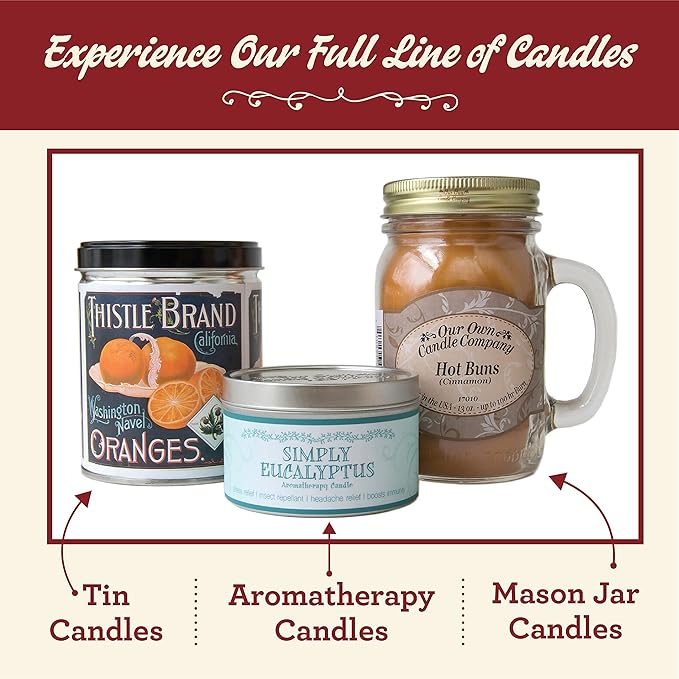 Our Own Candle Company, Hot Chocolate Scented Mason Jar Candle, 100 Hour Burn Time,13 Ounces