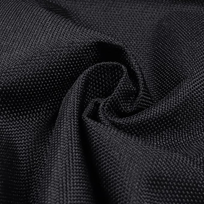 Soft Waterproof Canvas Fabric PU Backing, 600 Denier Ripstop UV Protection 80 x 60 Inch Canvas Cordura Fabric for Outdoor/Indoor, DIY Crafts, Bags, Awning, Marine, Furniture Cover(Black)