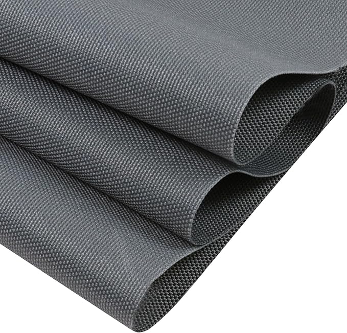 Soft Waterproof Canvas Fabric PU Backing, 600 Denier Ripstop UV Protection 80 x 60 Inch Canvas Cordura Fabric for Outdoor/Indoor, DIY Crafts, Bags, Awning, Marine, Furniture Cover(Gray)