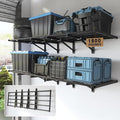 FLEXIMOUNTS Fold-Down 2x6ft Garage Wall Shelving, 2-Pack Heavy Duty Folding Garage Shelving Wall Mounted, 1800 lbs Capacity, Storage for Power Tools, Garden Supplies & Seasonal Storage, Lite Series