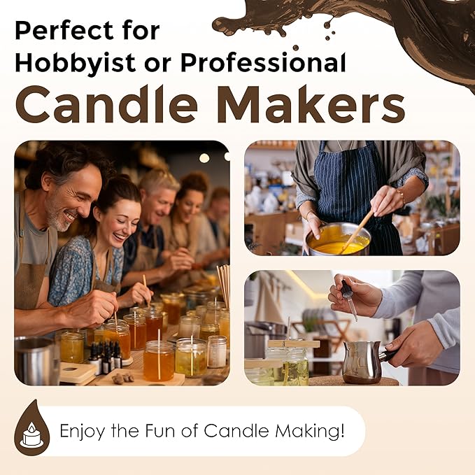 Brown Liquid Candle Dye (.5 oz) - Made in the USA - Safe and Easy to Use - Pure and Simple Ingredients - Candle Making Supplies for Soy, Paraffin, Palm or Gel Wax - 10 Vibrant Colors to Choose from