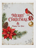 AIVKIEJK Diamond Painting Kits for Adults - Merry Christmas & Happy New Year Painting DIY 5D Full Drill Diamond Dots Paintings with Diamonds Gem Art and Crafts Home Decor 12"x16"