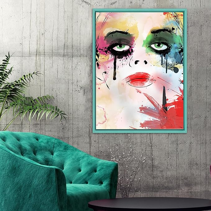Pixy Canvas Floater Frame 6x12 for 3/4 (0.75) inch Deep Canvas Paintings/Canvas Prints/Wood Canvas Panels/Wall Art/Wall Decor/Home Decor/Artwork (Lucite Green, 6 x 12 inch, Portrait)