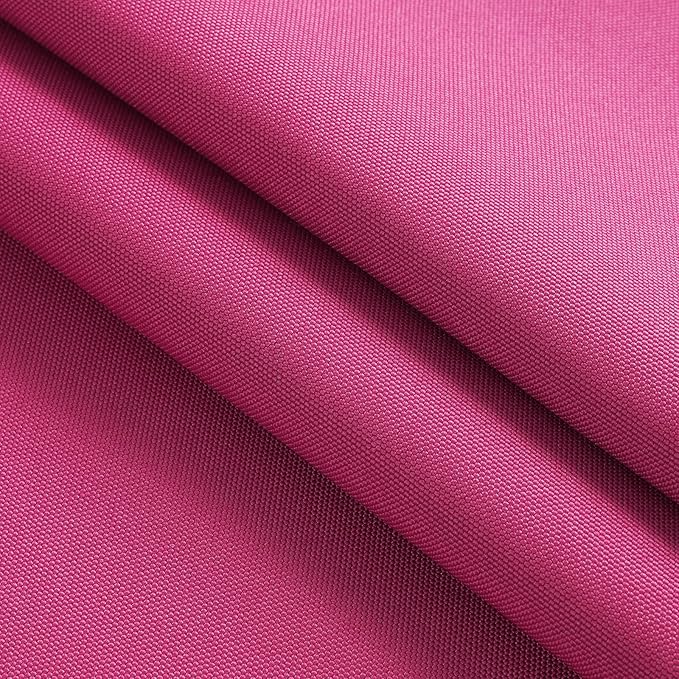 Thickened Waterproof Canvas Fabric by The Yard, 1200D 58" W Outdoor Upholstery Material Heavy Duty Fabric Water Resistant Sewing Material for Chair Patio Cushion Purse Bag, 12 Yard Hot Pink