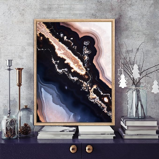 Pixy Canvas Floater Frame 12x16 for 1-1/2 (1.5) inch Deep Canvas Paintings/Canvas Prints/Wood Canvas Panels/Wall Art/Wall Decor/Home Decor/Artwork (Scratched Gold & Cream, 12 x 16 inch, Portrait)
