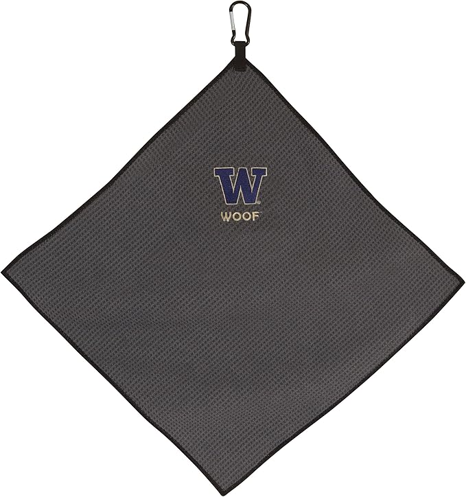 Team Effort Collegiate 15" x 15" Grey Microfiber Towel