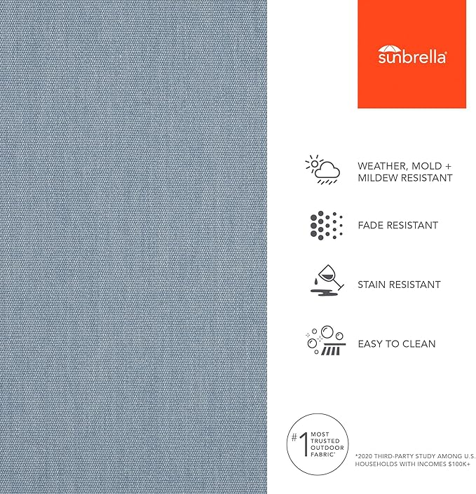 Sunbrella Outdoor Fabric by The Yard | Canvas Haze | Official Sunbrella Seller | Indoor or Outdoor Upholstery Fabric for Chairs, Cushions, Drapery, Pillows, Furniture