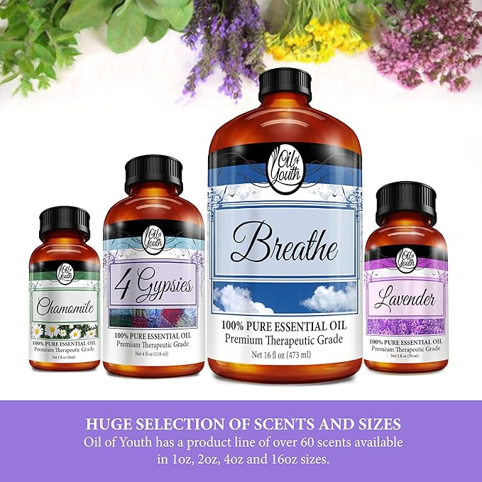 Oil of Youth Essential Oils 8oz - Cedarwood Essential Oil - 8 Fluid Ounces - Cedar Oils - Cedarwood Oil