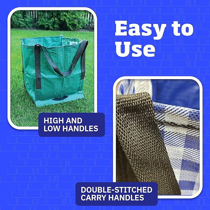 DURASACK Heavy Duty Storage Tote Bag 22-Gallon Rugged Woven Polypropylene Moving Bag, Reusable Self-Standing Design, Holds up to 500 Pounds, Single, Gray