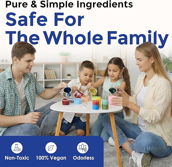 Blue Candle Dye - Made in The USA - Premium Colorants - Highly Concentrated - Popular Colors for Paraffin or Soy Wax - Great for Professionals or Hobbyist - 50 Dye Chips