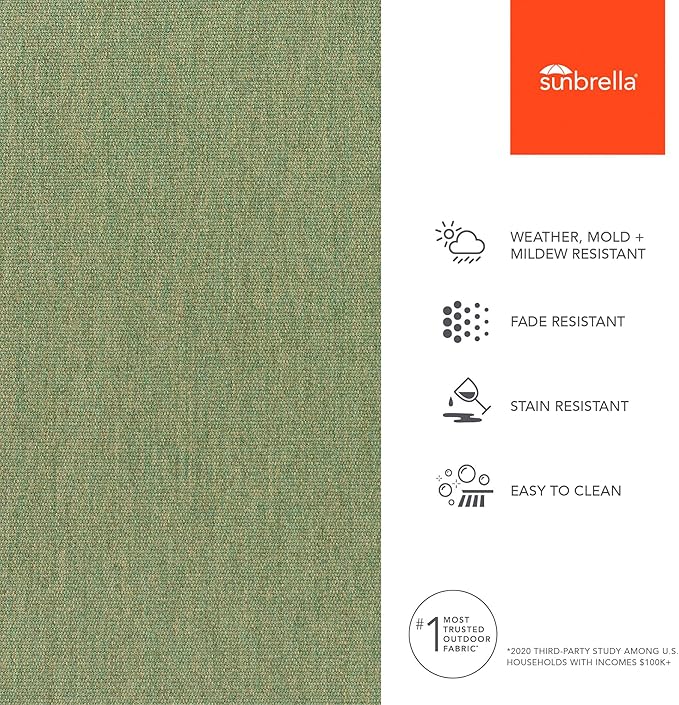 Sunbrella Outdoor Fabric by The Yard | Canvas Fern | Official Sunbrella Seller | Indoor or Outdoor Upholstery Fabric for Chairs, Cushions, Drapery, Pillows, Furniture