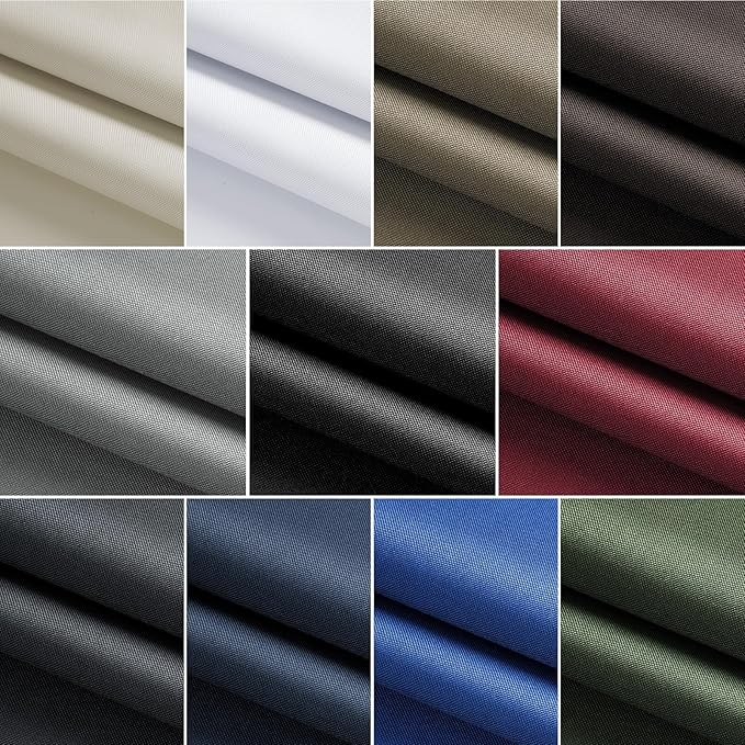 Waterproof Marine Canvas Fabric by The Yard 58" W 600D PVC Backing Water-Resistant Polyester Fabric Upholstery Material for Outdoor Indoor Marine Awning Tent Boat Furniture Cover, 3 Yards Light Grey