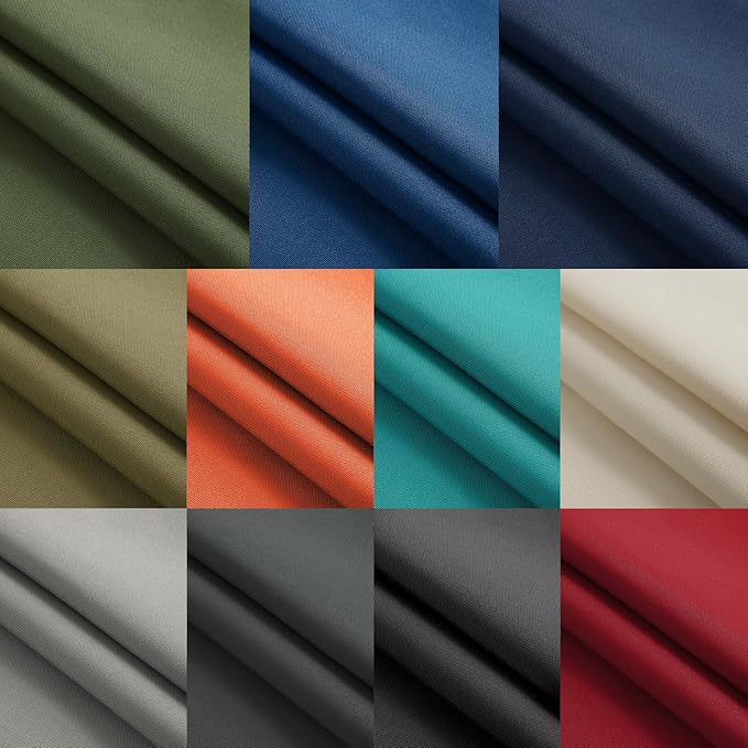 Thickened Waterproof Canvas Fabric by The Yard 1200D 58" W Outdoor Upholstery Material Heavy Duty Fabric Water Resistant Sewing Material for Chair Patio Cushion Purse 8 Yard Silver Grey