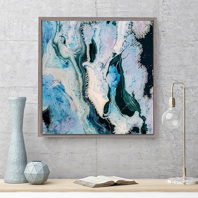Pixy Canvas Floater Frame 11x11 for 3/4 (0.75) inch Deep Canvas Paintings/Canvas Prints/Wood Canvas Panels/Wall Art/Wall Decor/Home Decor/Artwork (Antique Silver, 11 x 11 inch, Square)