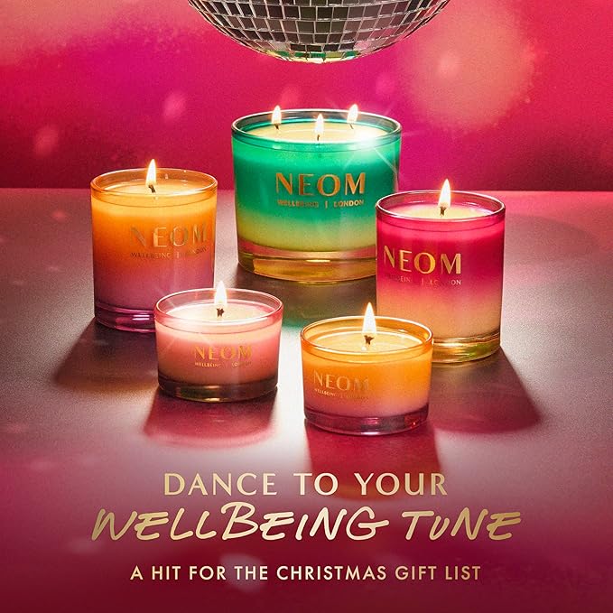 NEOM Christmas Wish Candle, 1 Wick | Mandarin, Cinnamon & Tonka Bean I Made with 100% Naturally derived Wax I Designed to Help You Relax and Unwind I Expertly Blended I Hand Finished