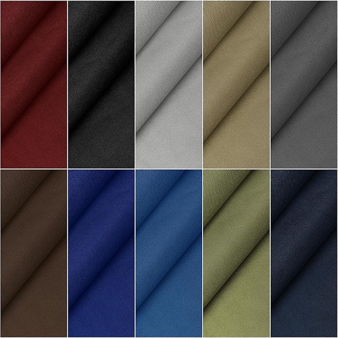 Foreate Waterproof Canvas Fabric by The Yard 600D Fade & UV Resistant Indoor Outdoor Oxford Fabric 58” W Upholstery Polyester Material for Patio Chairs Tent Camping DIY, 1 Yard Khaki