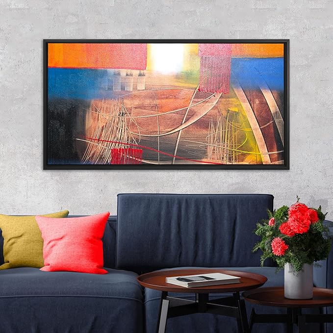 Pixy Canvas Floater Frame 14x28 for 1-1/2 (1.5) inch Deep Canvas Paintings/Canvas Prints/Wood Canvas Panels/Wall Art/Wall Decor/Home Decor/Artwork (Black Oak, 14 x 28 inch, Landscape)