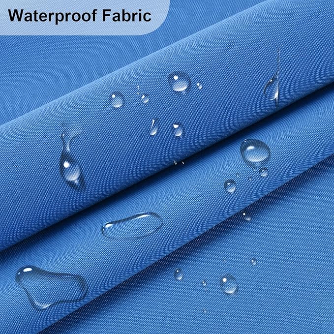 Waterproof Canvas Fabric - 58" Wide 1000D Upholstery Polyester Material - Durable Indoor Outdoor Water Resistant Fabric for Furniture Cover Cushion Home Awning Tent (Light Blue, 1 Yard)