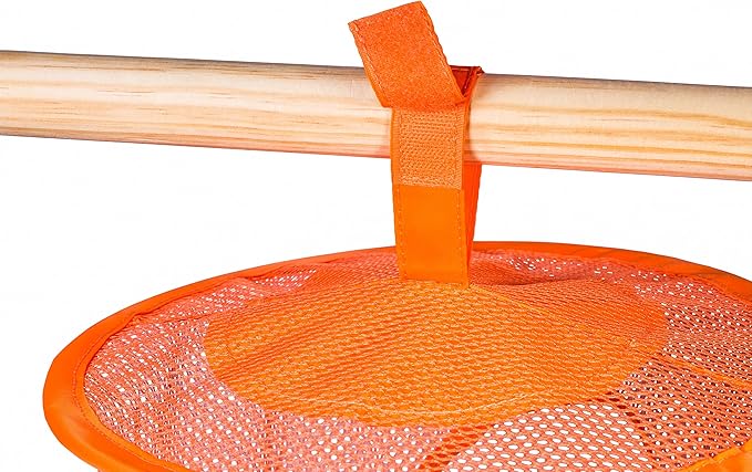 Handy Laundry 5-Shelf Storage Organizer - 12" X 59" - Hang in Your Children's Room or Closet - Fun Way to Organize Kids Toys or Store Gloves, Hats and Mittens - Attaches Easily to Any Rod (Orange)