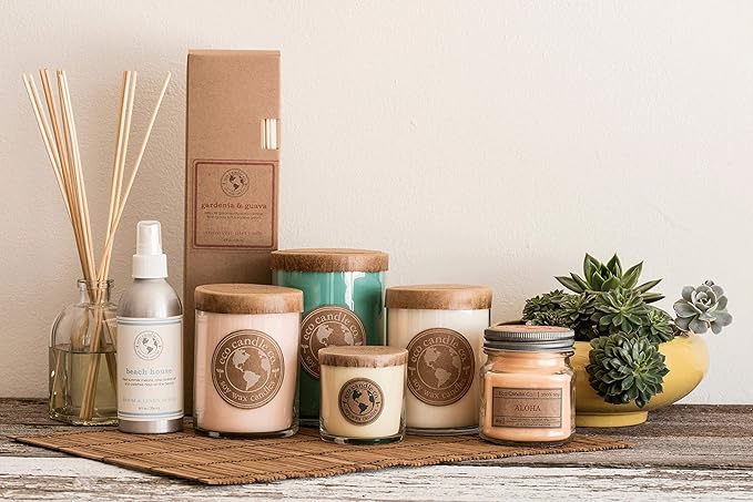 ECO CANDLE CO. Recycled Candle, Coffee Bean, 26 oz. - Scents of Coffee Beans & Hazelnut - 100% Soy Wax, No Lead, Kraft Paper Label & Lid, Hand Poured, Phthalate Free, Made from Midwest Grown Soybeans